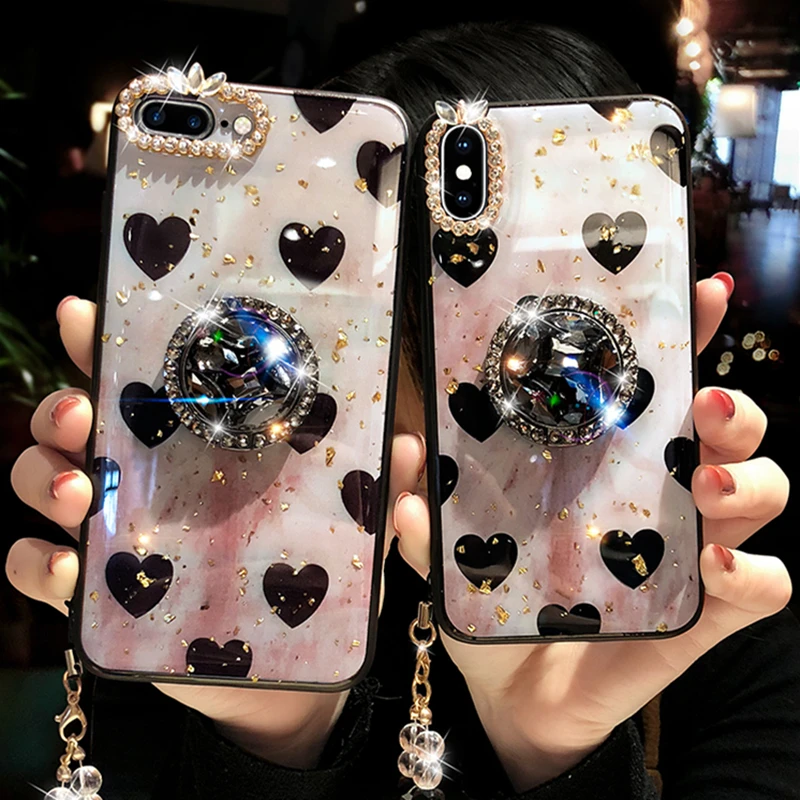 Роскошный милый ретро Блестящий Мягкий чехол для iphone 11 Pro MAX X XR XS 7 8 plus 6 6s pLUS |