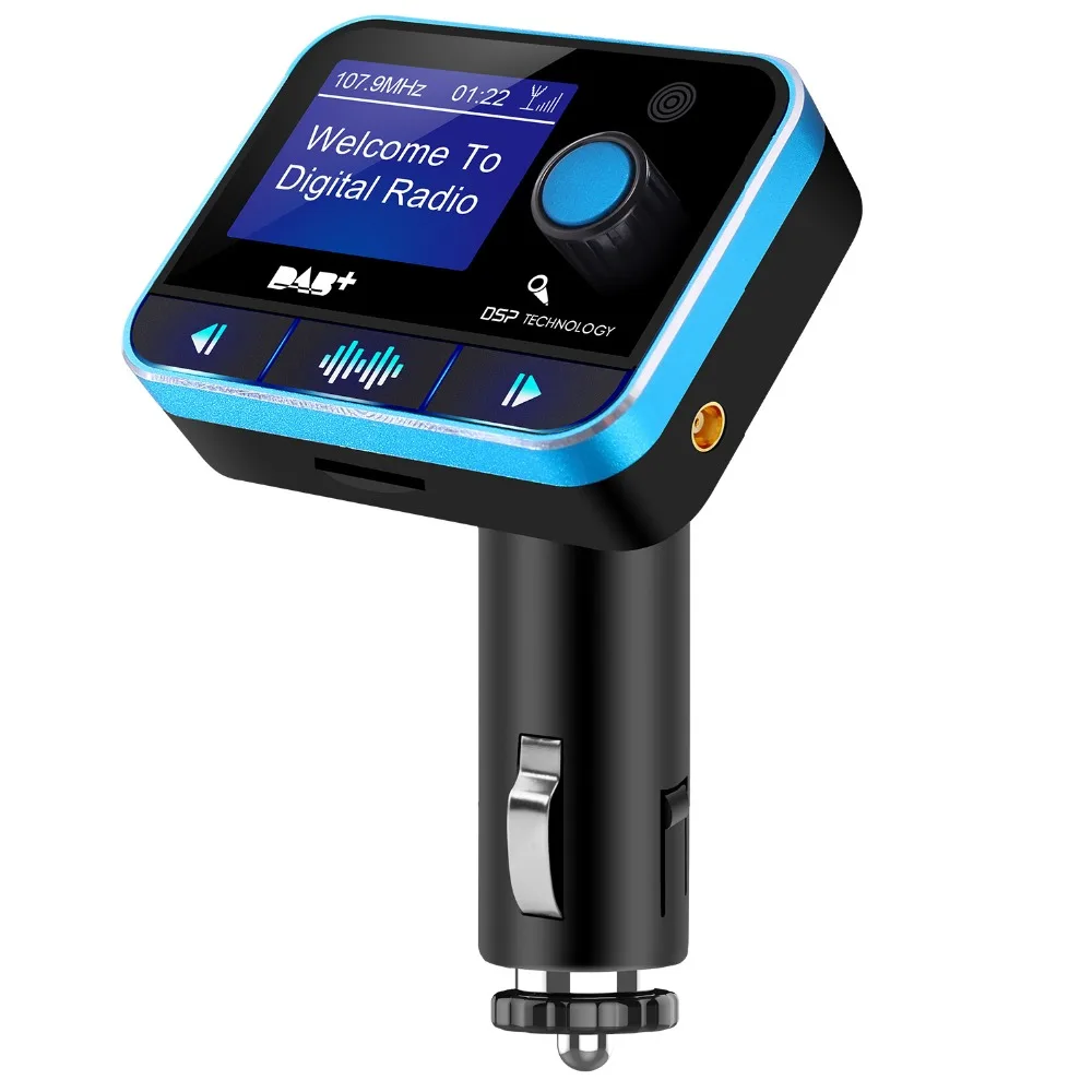 

Nulaxy FM Transmitter Bluetooth DAB receiver Bluetooth Handsfree Car Kit With LCD Display Supports DAB U Disk and TF USB Charger