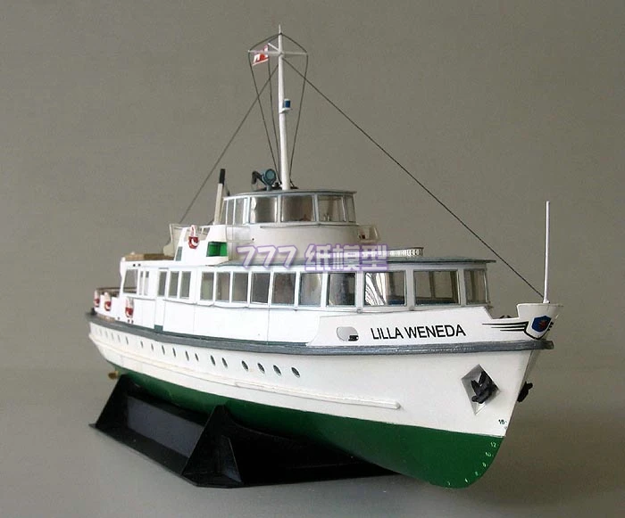 Modelo de Papel Navio Iate Cruzeiro Super Requintado Contém Quilha Estrutura Interna 1:100 1: 72 3 Conjuntos de construção de modelo em papelão