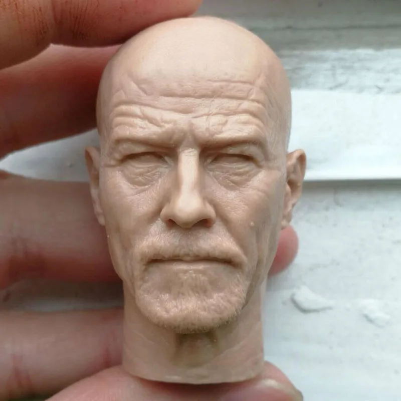 1/12 Scale Breaking Bad Bryan Cranston Head Sculpt Unpainted Fit 6" ML Figure 