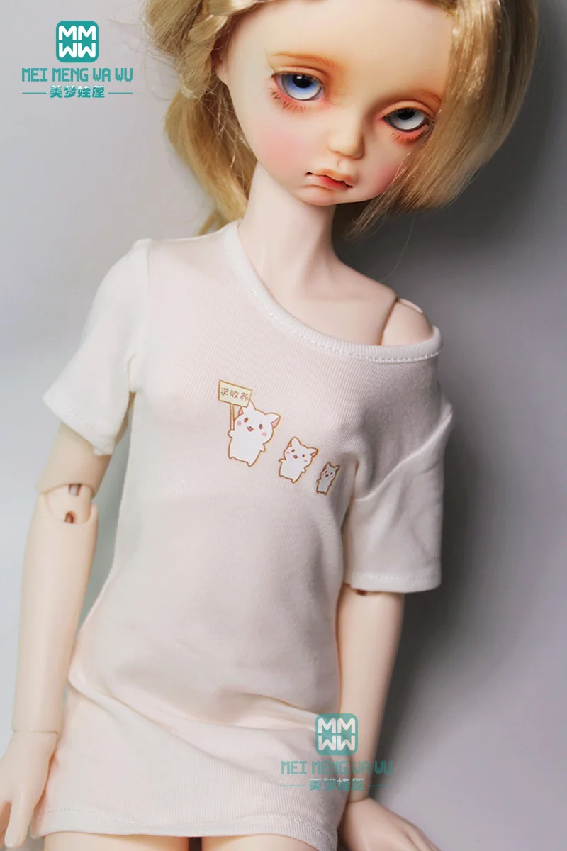 Одежда для куклы BJD подходит 1/4 BJD кукла модная футболка с принтом различные узоры