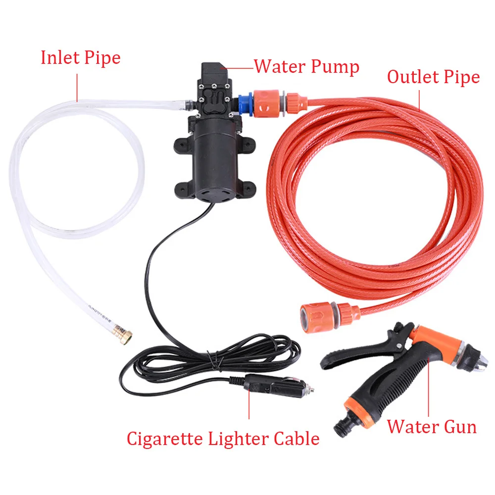 Автомойка пистолет насос 12 В высокое давление стиральная пушка очиститель Уход Электрический авто мойка машина обслуживание инструмент Аксессуары