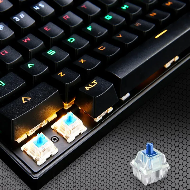 

Mechanical Gaming Keyboard 104 Key Metal RGB Lighting Waterproof Wired USB For Computer Laptop SD998