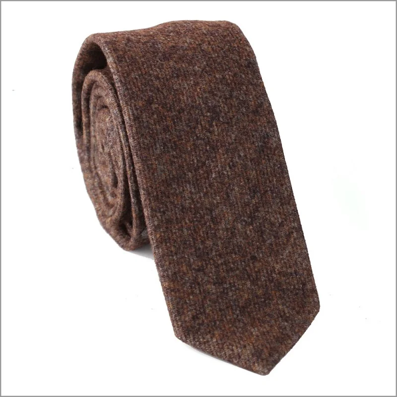 Классический мужской облегающий шерстяной галстук в клетку, шерстяной Тканый Жаккардовый галстук, деловой Свадебный галстук, мужской Официальный галстук, аксессуары - Цвет: wool tie WT-016