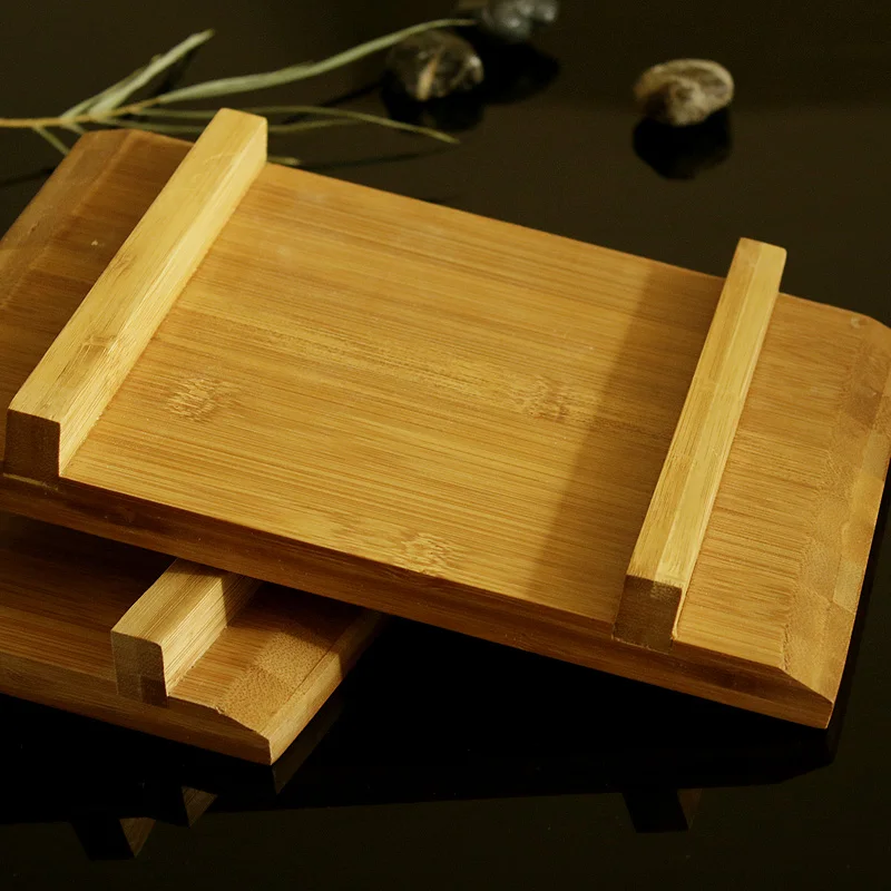 Japan Style Carbonized bamboo sushi plate rectangular cuisine sashimi container Friendly Tableware