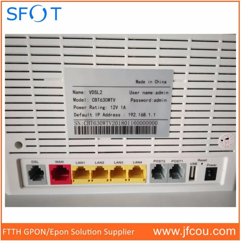 CBT630WTV VDSL2/ADSL2 + Wireless Modem wireless