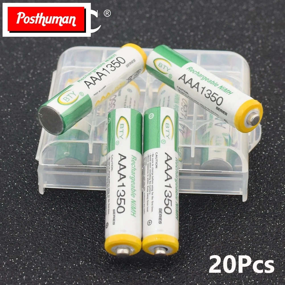 

POSTHUMAN 1.2V 3A high capacity 1350maH rechargeable battery With Box NI-MH Rechargeable Batteries AAA 1350MAH battery