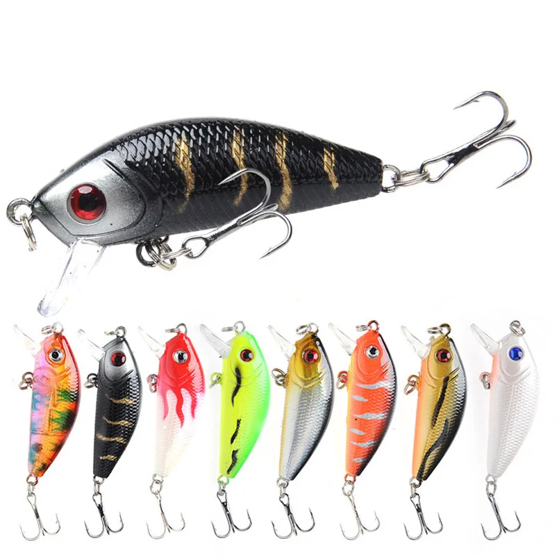 

3.8g 50mm Mini Float Minnow Black Wobblers Fishing Lure Crankbait Kit Artificial Hard Bait For Fishing Pike Tackle Accessories