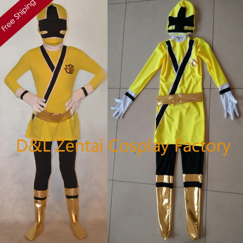 Free Shipping DHL Cheap Yellow Multi Color Kids Full Body Superhero ...