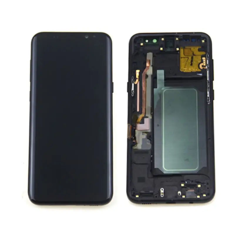 Для Samsung Galaxy S8 G950 и plus G955 оригинальный LCD сенсорный экран дигитайзер AMOLED с рамкой