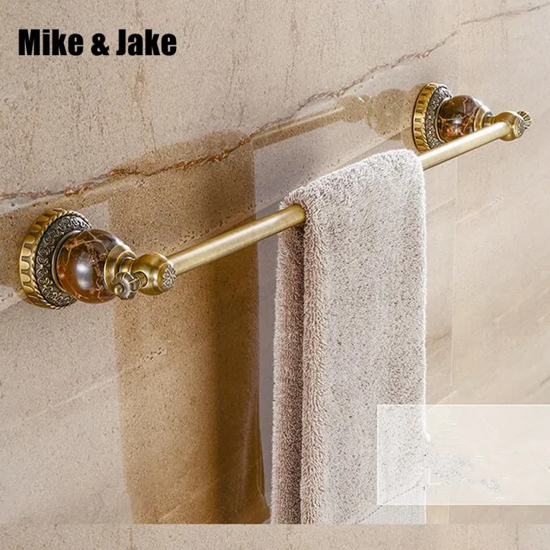 Antique brass bathroom single jade towel bar 50cm shelf bathroom shelf