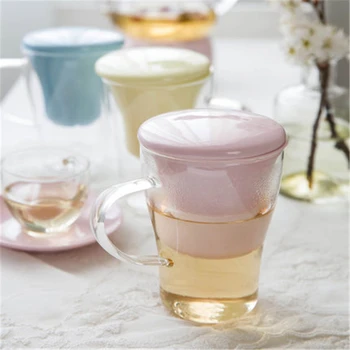 

Creative Glass Coffee Mugs Set Cup Tea Water Teacup Heat Restiting Personalized Office Transparent Glass Mugs Cup Simple QQB1368