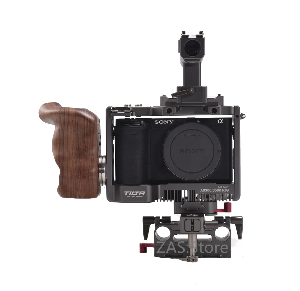 Tilta ES-T27A TILTA для sony A6300 A6500 Rig+ опорная пластина+ деревянная ручка для sony A6300 A6500 series камера съёмка