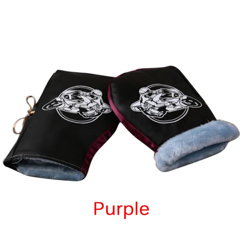 Теплые перчатки для мотоцикла, водонепроницаемые мотоциклетные перчатки для снегохода, зимние теплые перчатки унисекс - Цвет: Фиолетовый