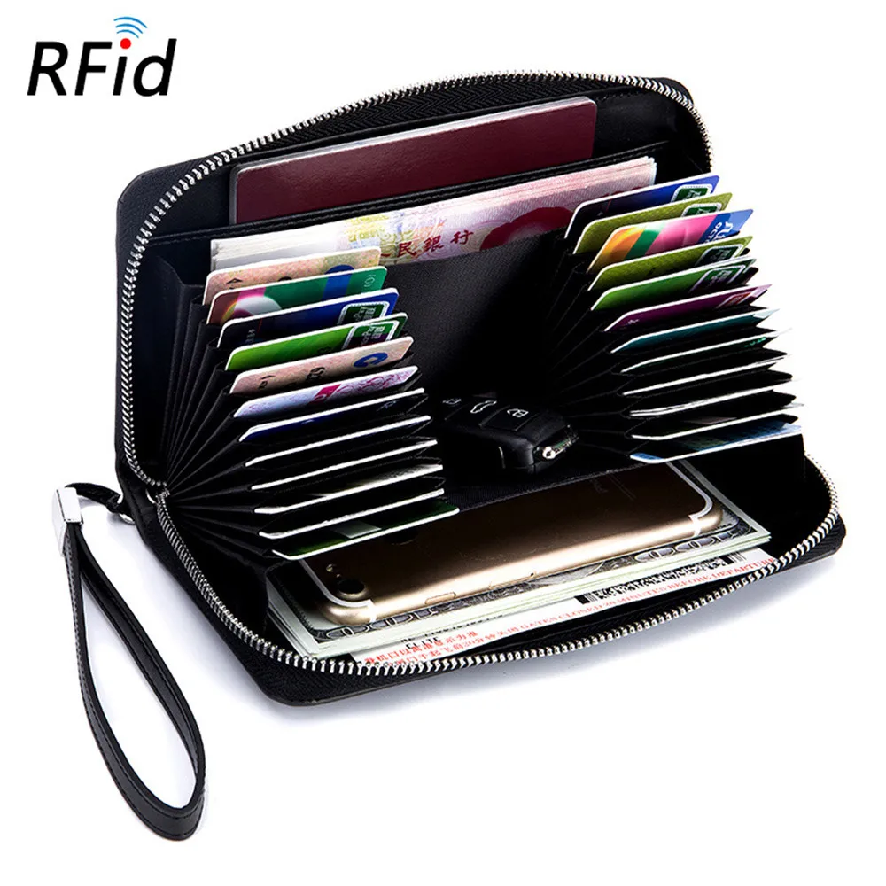 

2018 Newest Famous Brand Design Clutch Wallet Unisex High Quality Clutch Purse Split Leather Fashion Card Wallet Large Capacity