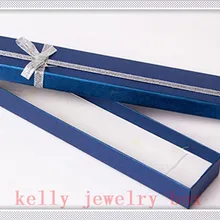 48 шт./партия, 20x4x2 см, темно-синяя шкатулка с бантом, милый браслет, Подарочная коробка под ожерелье, дешевая коробка витрина для украшений