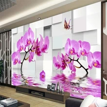 Beibehang обои фрески на заказ гостиная спальня домашний Декор 3D украшение живопись Моль Орхидея фон фрески