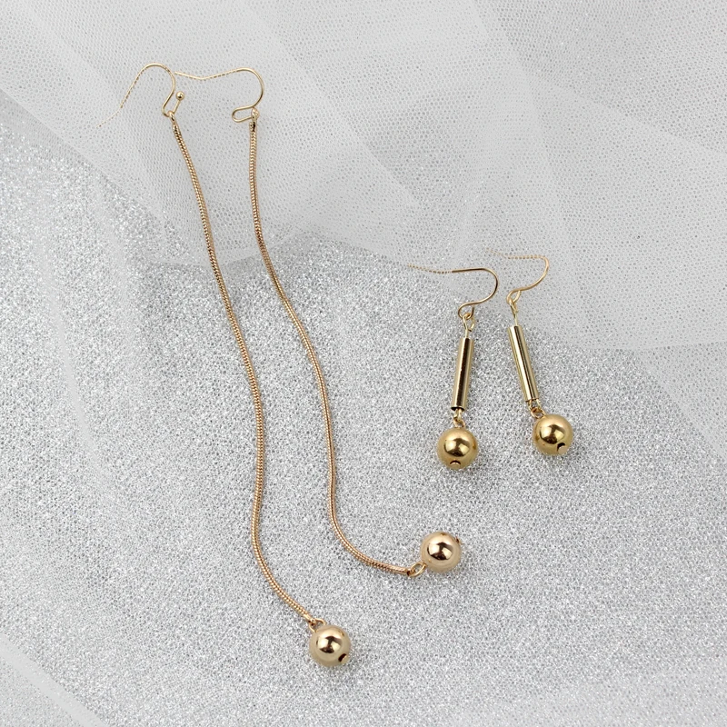 

3CM-11.5CM Length Gold Color Small Ball Pendant Drop Earrings Fashion Long Earrings Jewelry Party Gifts for Women
