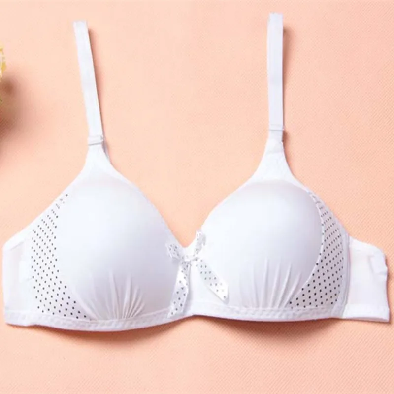 

2018 Girls Dot Training Bra Wireless Thin Cup Bra Fashion Comfortable Teenage Underwear