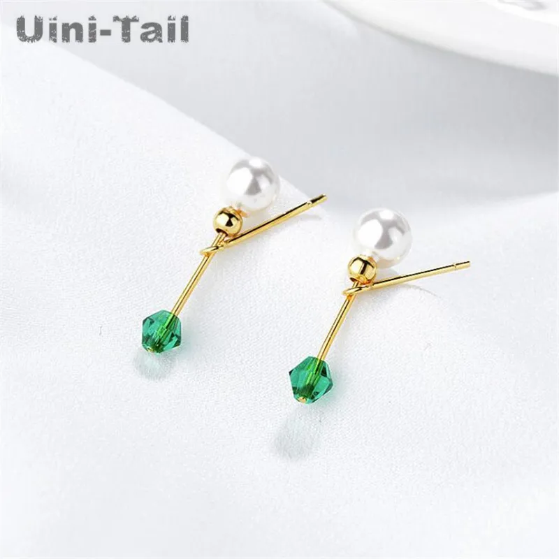 Серьги Uini-Tail Асимметричные из серебра 925 пробы с жемчугом | Украшения и аксессуары