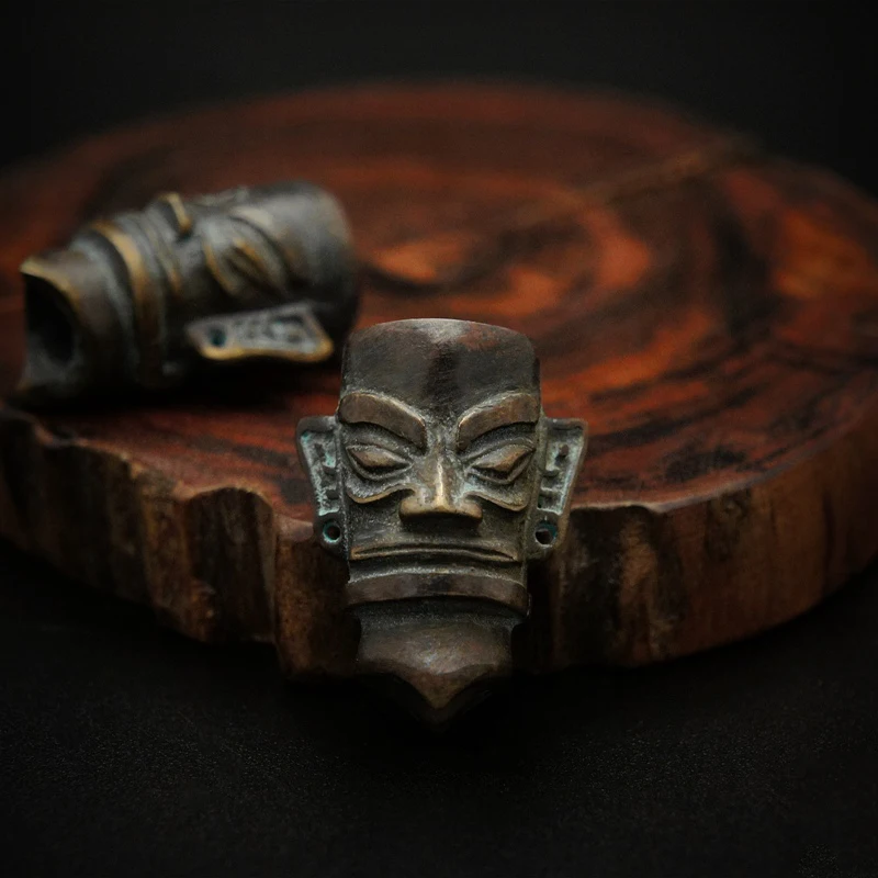 

EDC Bronze Knife Beads A Pendant Paracord Outdoor DIY Decorations Bronze Camping Gear EDC Tools