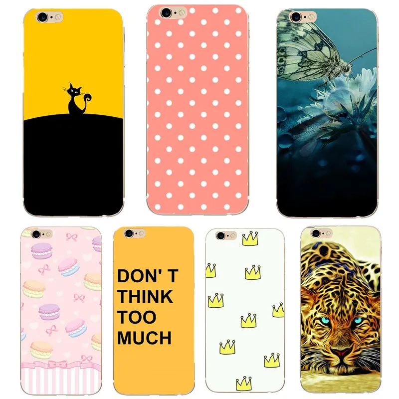 For Apple iPhone 7 8 plus X Beautiful Crown Cat Tiger Coque for 6 6s 5 5s Se Capas Fundas |