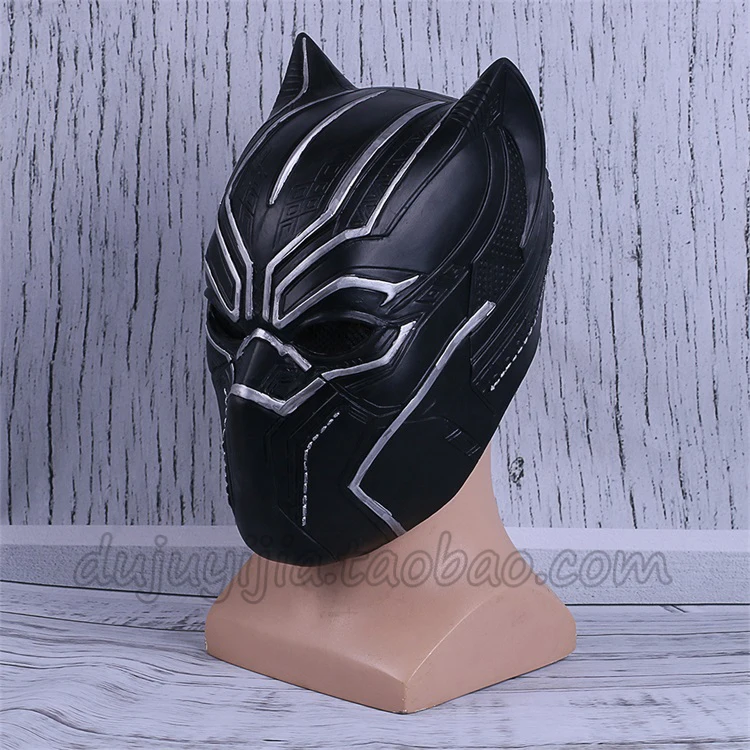 Маски мужские однотонные 3D черные Пантеры с лицом из фильма Фантастика четыре