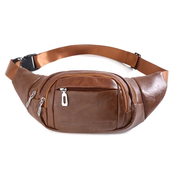 

Multiple Pockets Fishing Bag Leather Pockets Waist Bag Wallet Chest Bag Mobile Phone Bags for Outdoor Sport Fishing Men