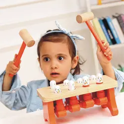Детские игрушки деревянные Beat хомяк игрушки От 1 до 3 лет мальчики и девочки обучающая игрушка Детские игры блоки игрушки
