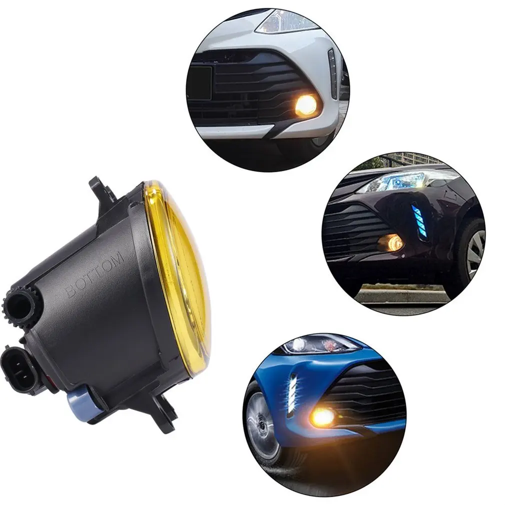 

2pcs 3000K Yellow Lens Car Headlamps Fog Light Lamp Left Right RH LH Side For Toyota for Camry for Yaris Increase Visibility