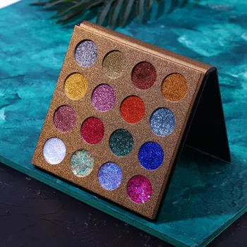 

New 16 Color Eyeshadow Diamond Big Pearlescent Metal Eye Shadow Disc Stage Shiny Powder Eyeshadow Palette CosmeticNew 16 Color E