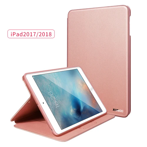 Для iPad 9,7 дюймов / чехол Xundd из искусственной кожи Магнитный флип-чехол для iPad / A1822 A1823 A1893 A1954 Пробуждение сна - Цвет: rose gold