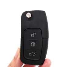 HKCYSEA 3 Button 433MHZ Folding Flip Remote Car Key for Ford Focus Mondeo Fiesta With 4D63 chip with logo