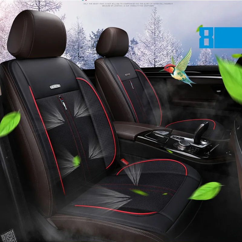 

2018 pu leather 12v/24v electric cooling massage car seat cushion universal cool not moves seats covers fit for most cars