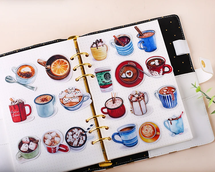 20pcs Creative cute self-made Hot drinks in winter scrapbooking stickers /decorative sticker /DIY craft photo albums Waterproof - Image 4