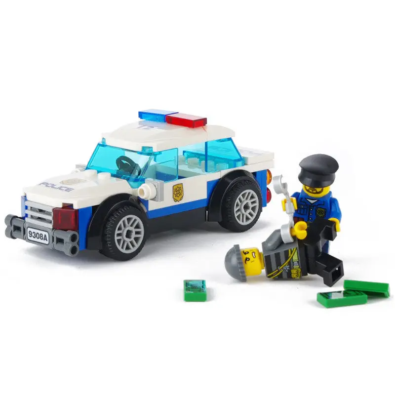 83pcs/lot City Police Sport Car Assembling Building Bricks Blocks Sets