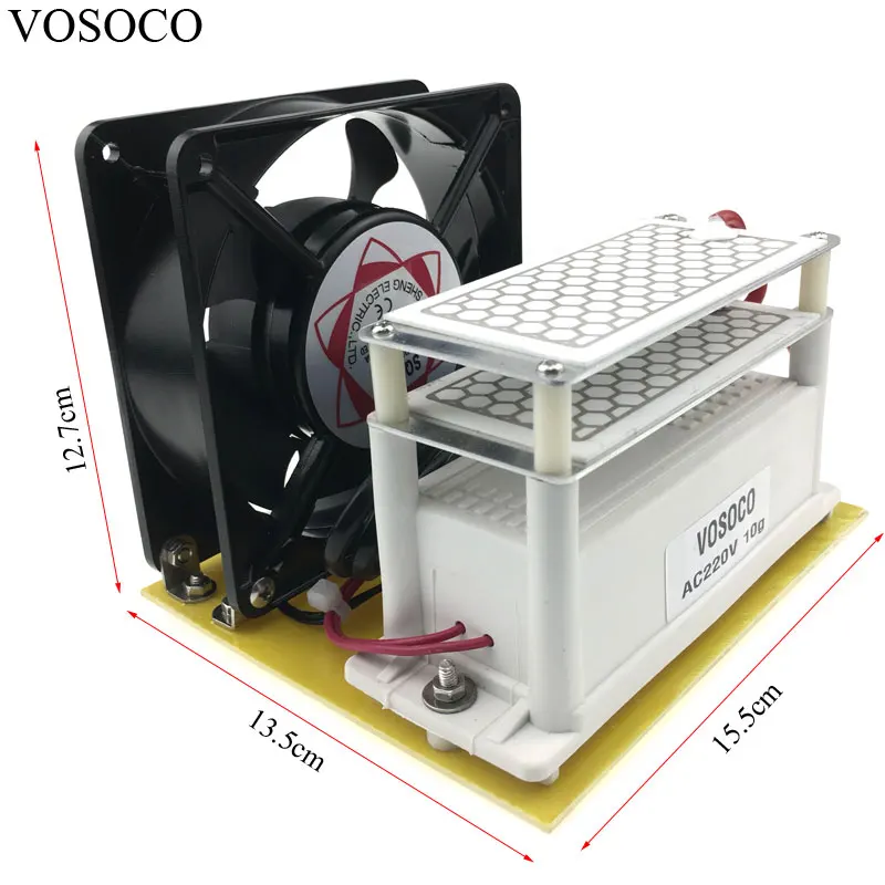 Генератор озона 220 В/110 В 10 Гц/ч с белым двойной лист Керамика пластины долгую жизнь озонатор стерилизатор отличное рассеивание тепла
