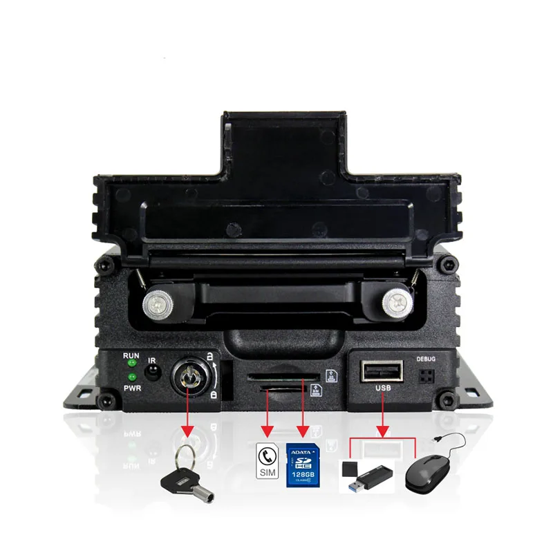  DTY 4 channel realtime AHD h264 real time dvr  GPS tracking 4ch cctv dvr with 3G function - 32802985949