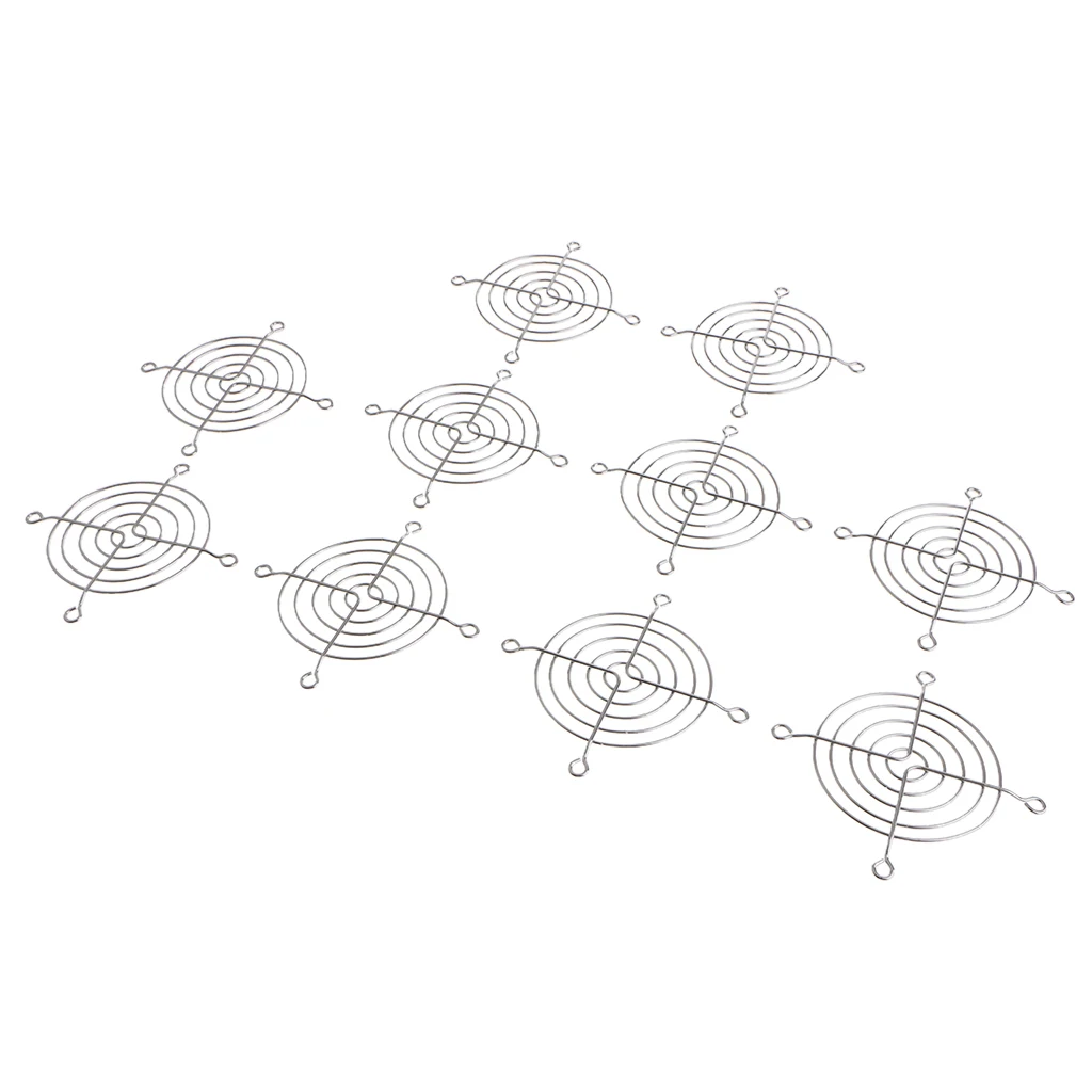 10Pieces 60mm Fan Metal Grill Protector Cover Case Guard Mount for PC Pipe