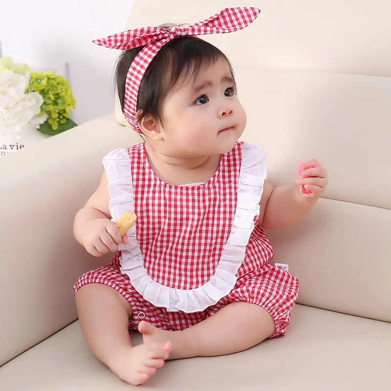 2019 verano bebé niña Oneset ropa bebé recién nacido escalada Gird diseño ropa infantil + diadema envío gratis|set de - AliExpress