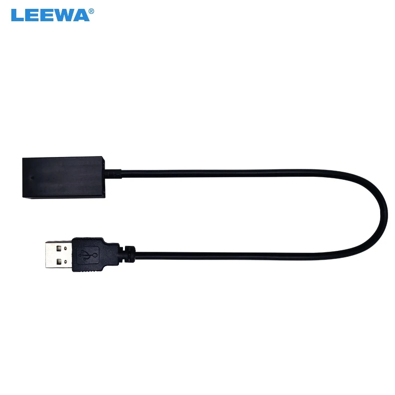 

LEEWA 10pcs USB AUX Extension Adapter Cable Wire For MITSUBISHI Outlander/ASX/Lancer 2009+ OEM Head Unit Audio Media System