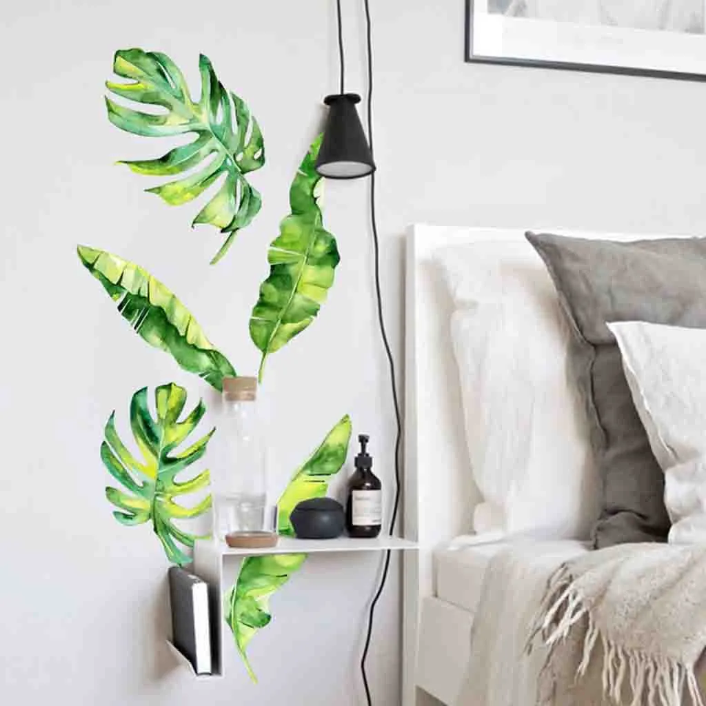 

The store manager recommends household Summer Tropical Green Plants Leaves Wall Sticker Vinyl Decals Home Decorations Gift