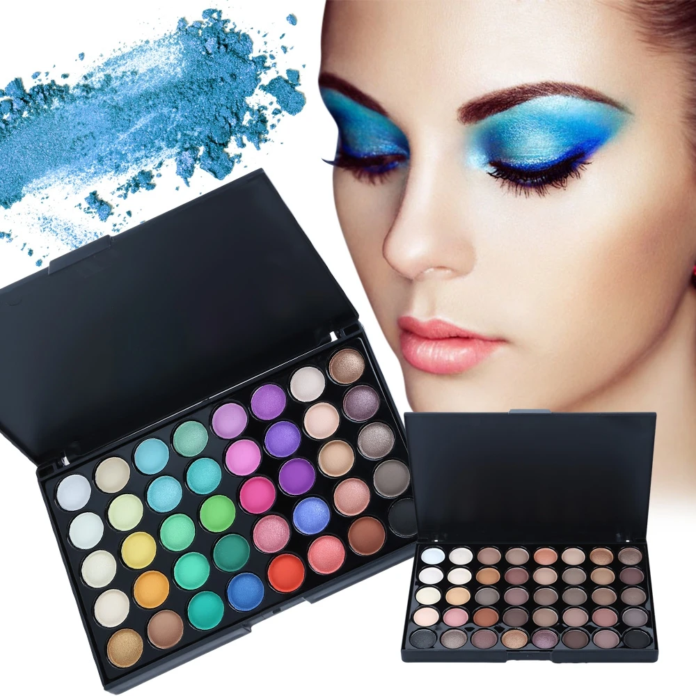 40 Colors Pearl Shimmer Fashion Eye Shadow Compact Palettes Women