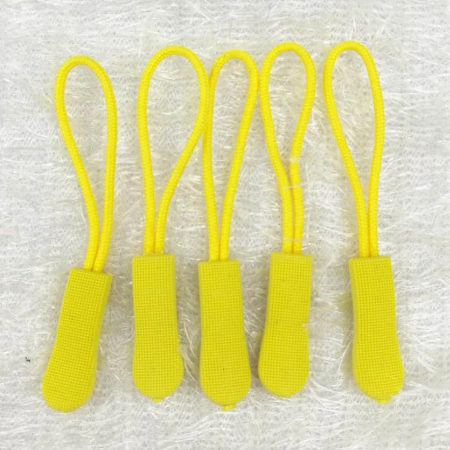 10pcs Colorful Silicone Rubber Zipper Pull Ropes Zip Puller Fastener