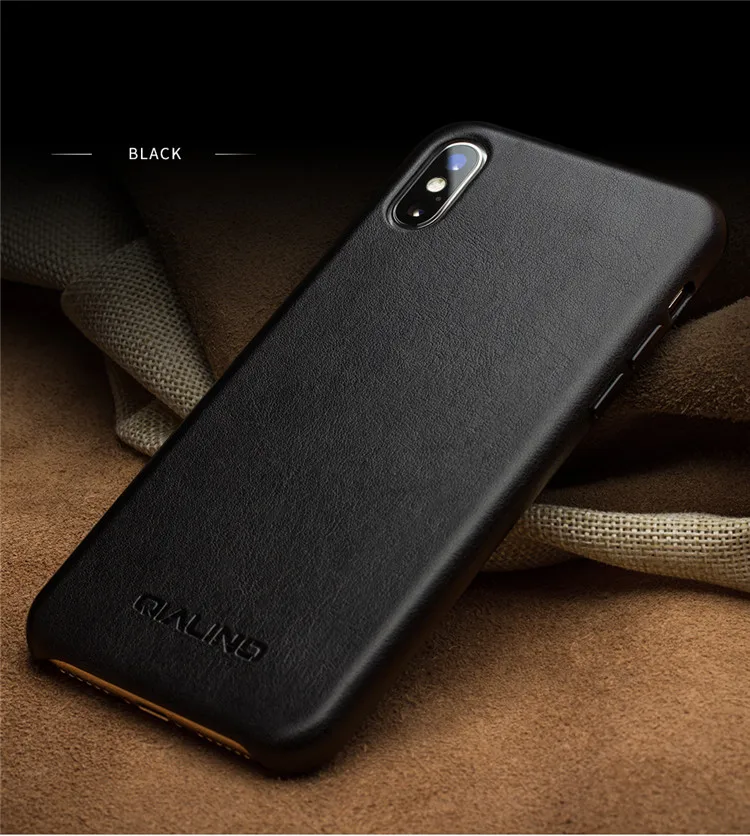 QIALINO Genuine Leather Shockproof Phone Back Case For iPhone 13 Pro Max Cover for iPhone 11 12 Pro XR XS Max Mini 7 8 Plus SE2 apple iphone 13 pro max case