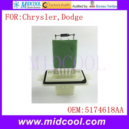 

New Blower Motor Resistor use OE NO. 5174618AA for Chrysler Aspen , Dodge Durango Dakota
