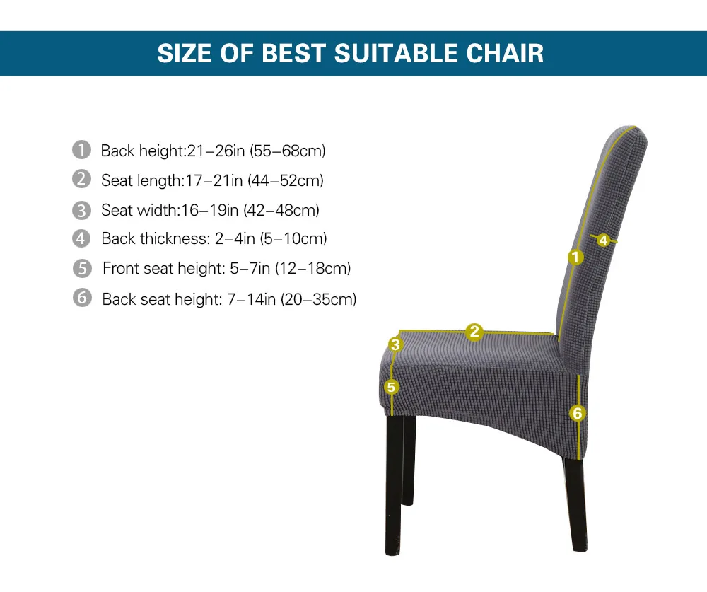 Спандекс чехлы для стульев XL обеденный большой размер черный короткий Чехол для стула домашний чехол для кресла funda silla супер кофе эластичный чехол для сиденья