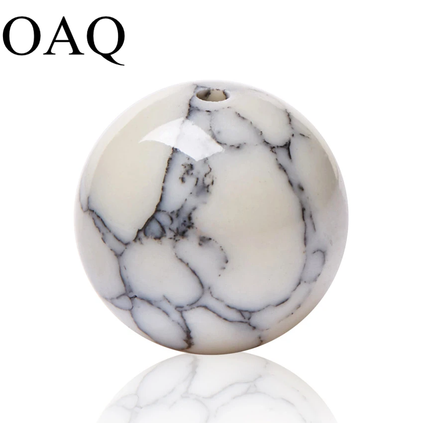 

4-12mm White Beads DIY European Beading Craft Wholesale White Stone Beads For Jewelry Making Hole Beads 2mm For Bracelets