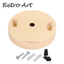 D100mm винтажный металлический потолочный в виде розетки для подвесных подвесные лампы антикварные потолочные навесы Один выход с Зажим для шнура