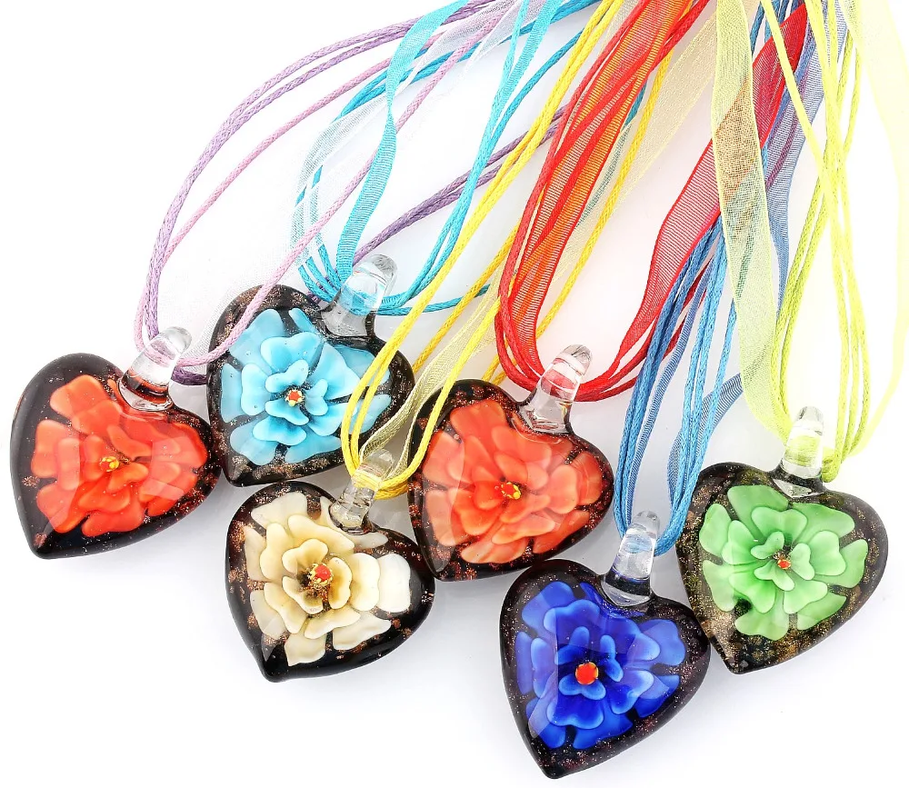 Fashion Wholesale lots 6pcs handmade Murano Lampwork Glass Mixed Color